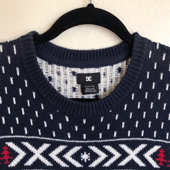 3/$20 Men's Ugly Christmas Sweater DC Blue Red - Picture 5 of 8